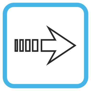 Doğru vektör simgesi bir çerçevede göndermek