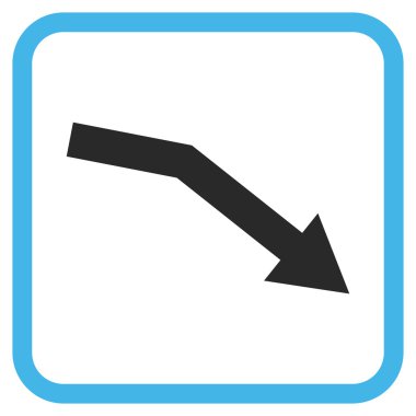 Trend vektör simgesi bir çerçeve içinde başarısız