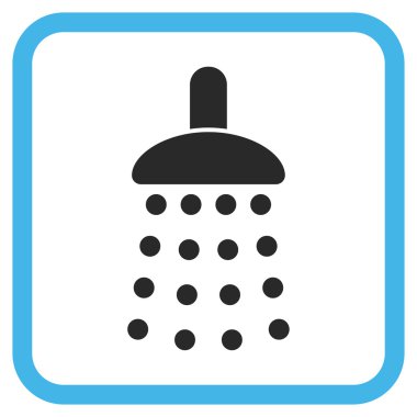 Duş vektör simgesi bir çerçeve içinde