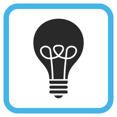 Lamba ampul vektör simgesi bir çerçeve içinde