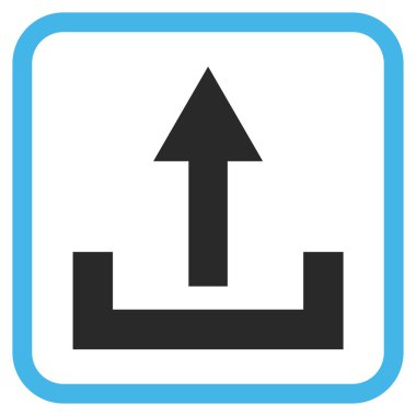 Vektör simgesi bir çerçeve içinde upload