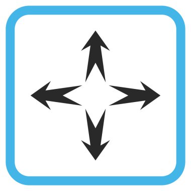 Genişletin okları vektör simgesi bir çerçeve içinde