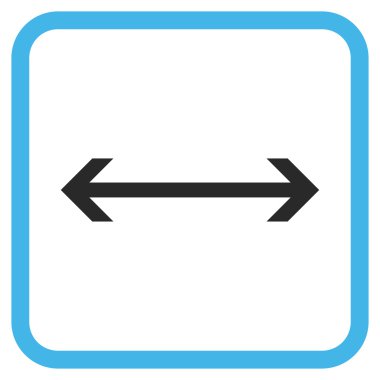 Yatay Çevir vektör simgesi bir çerçeve içinde