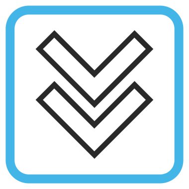 Vektör simgesi bir çerçeve içinde aşağı kaydır