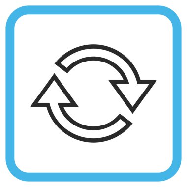 Oklar vektör simgesi bir çerçeve içinde yenileme