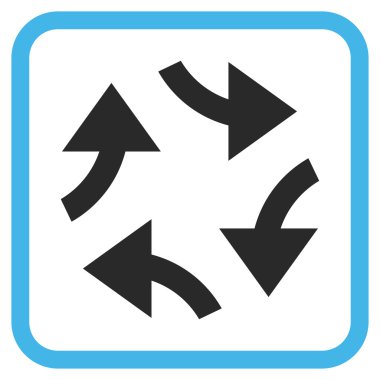 Oklar vektör simgesi bir çerçevede girdap