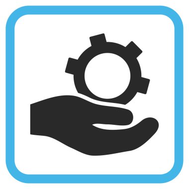 Bir çerçevedeki mühendislik hizmeti vektör simgesi