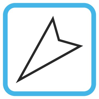 İşaretçi yaptı vektör simgesi bir çerçeve içinde aşağı