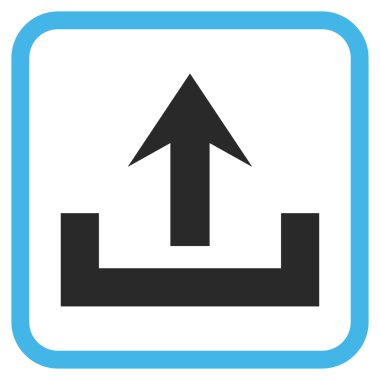 Vektör simgesi bir çerçeve içinde upload