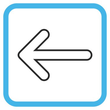 Yuvarlak ok vektör simgesi bir çerçevede yaptı.