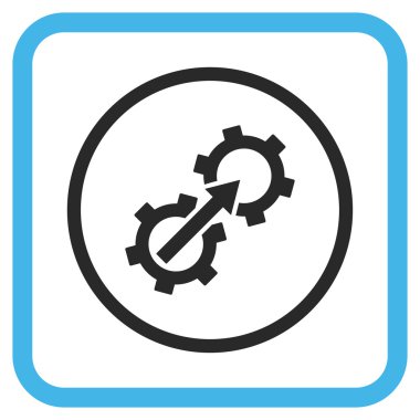 Dişli Tümleştirme vektör simgesi bir çerçeve içinde