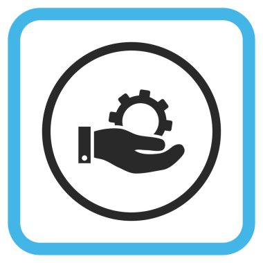 Hizmet vektör simgesi bir çerçeve içinde