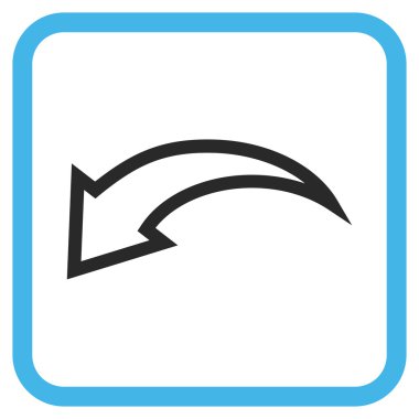 Vektör simgesi bir çerçeve içinde geri al