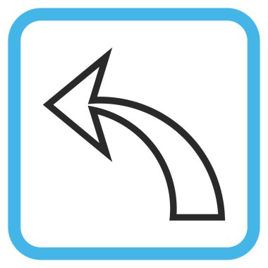 Vektör simgesi bir çerçeve içinde geri al