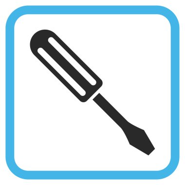 Tornavida vektör simgesi bir çerçeve içinde