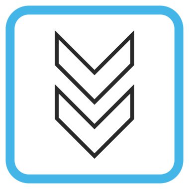 Vektör simgesi bir çerçeve içinde aşağı kaydır