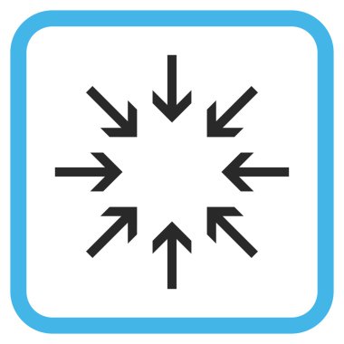 Basınç oklar bir çerçeve içinde simge vektör