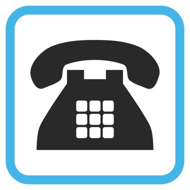 Sesi telefon vektör simgesi bir çerçeve içinde