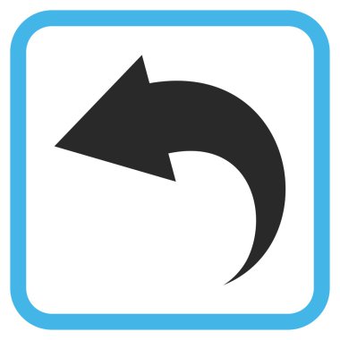 Vektör simgesi bir çerçeve içinde geri al