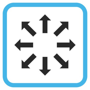 Oklar vektör simgesi bir çerçeve içinde patlayabilir