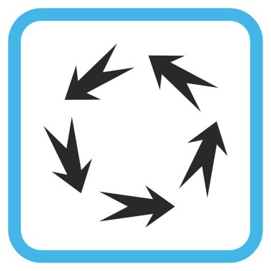 Döndürme vektör simgesi bir çerçeve içinde