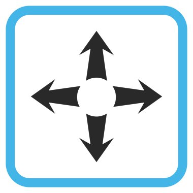 Genişletin okları vektör simgesi bir çerçeve içinde