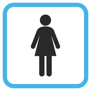 Kadın vektör simgesi bir çerçeve içinde