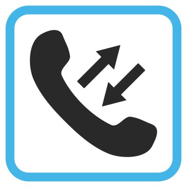 Vektör simgesi bir çerçevede konuşurken telefon