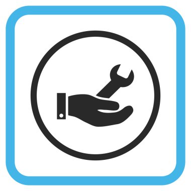 Onarım hizmeti vektör simgesi bir çerçeve içinde