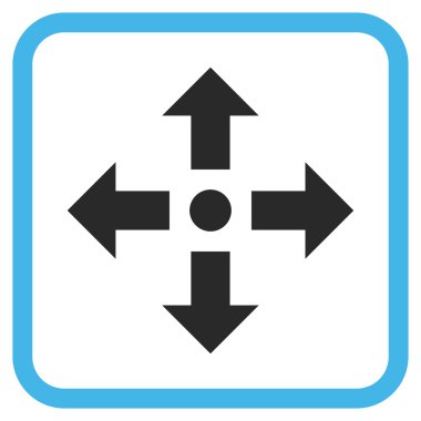 Genişletin okları vektör simgesi bir çerçeve içinde