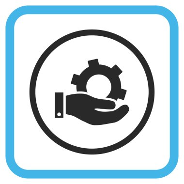 Hizmet vektör simgesi bir çerçeve içinde