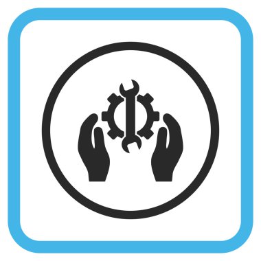 Onarım hizmeti vektör simgesi bir çerçeve içinde
