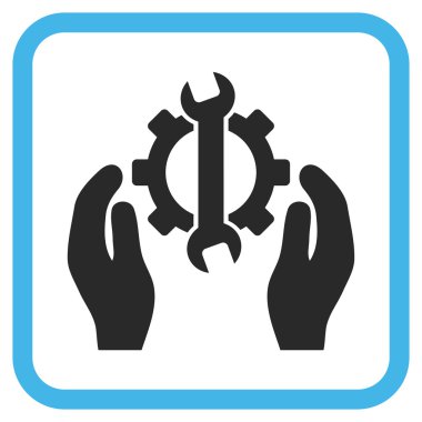 Onarım hizmeti vektör simgesi bir çerçeve içinde