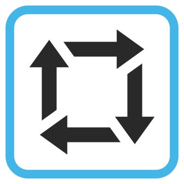 Geri dönüşüm vektör simgesi bir çerçeve içinde