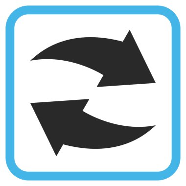 Exchange oklar bir çerçeve içinde simge vektör