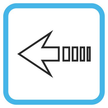 Sol vektör simgesi bir çerçevede göndermek