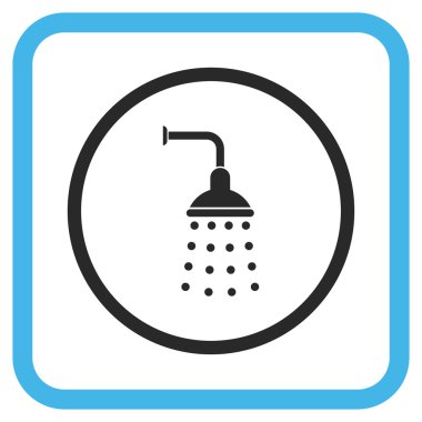 Duş vektör simgesi bir çerçeve içinde