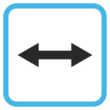 Yatay Çevir vektör simgesi bir çerçeve içinde