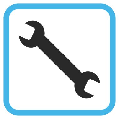 İngiliz anahtarı vektör simgesi bir çerçeve içinde