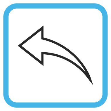 Vektör simgesi bir çerçeve içinde geri al