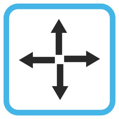 Genişletin okları vektör simgesi bir çerçeve içinde