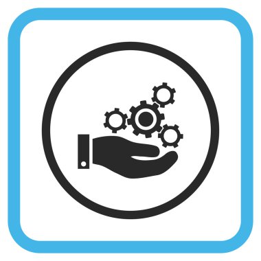 Mekanik Servisi vektör simgesi bir çerçeve içinde