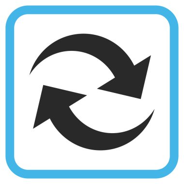 Oklar vektör simgesi bir çerçeve içinde yenileme