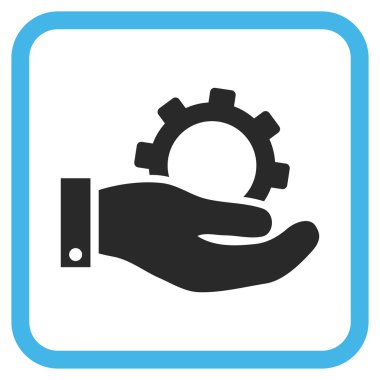 Hizmet vektör simgesi bir çerçeve içinde