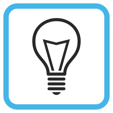 Lamba ampul vektör simgesi bir çerçeve içinde