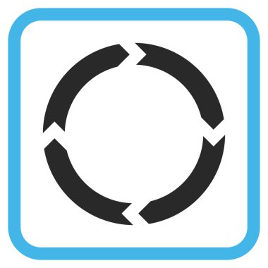 Döndürme vektör simgesi bir çerçeve içinde