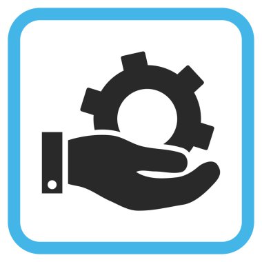 Hizmet vektör simgesi bir çerçeve içinde