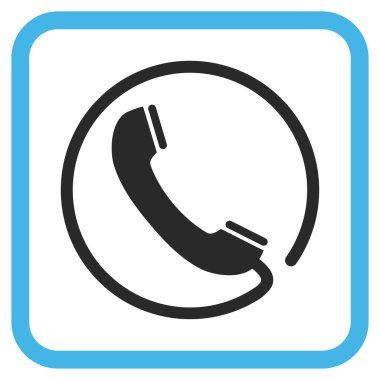 Telefon vektör simgesi bir çerçeve içinde