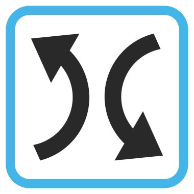 Exchange oklar bir çerçeve içinde simge vektör