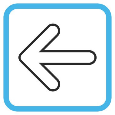 Yuvarlak ok vektör simgesi bir çerçevede yaptı.